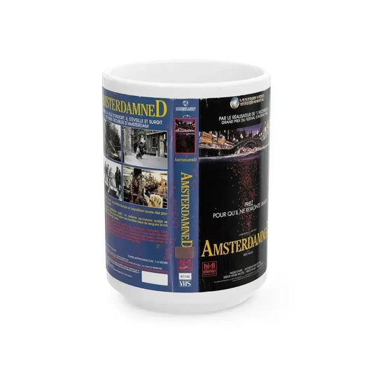 AMSTERDAMNED VERSION 3 (VHS COVER) - White Coffee Mug 15oz - Go Mug Yourself