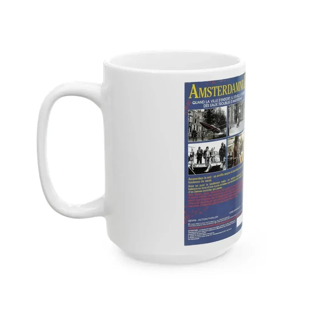 AMSTERDAMNED VERSION 3 (VHS COVER) - White Coffee Mug - Go Mug Yourself