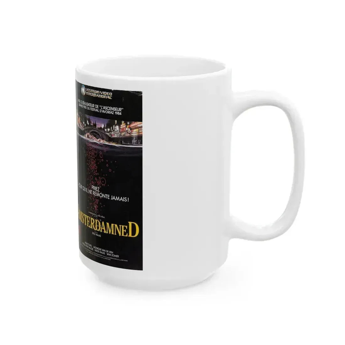 AMSTERDAMNED VERSION 3 (VHS COVER) - White Coffee Mug - Go Mug Yourself