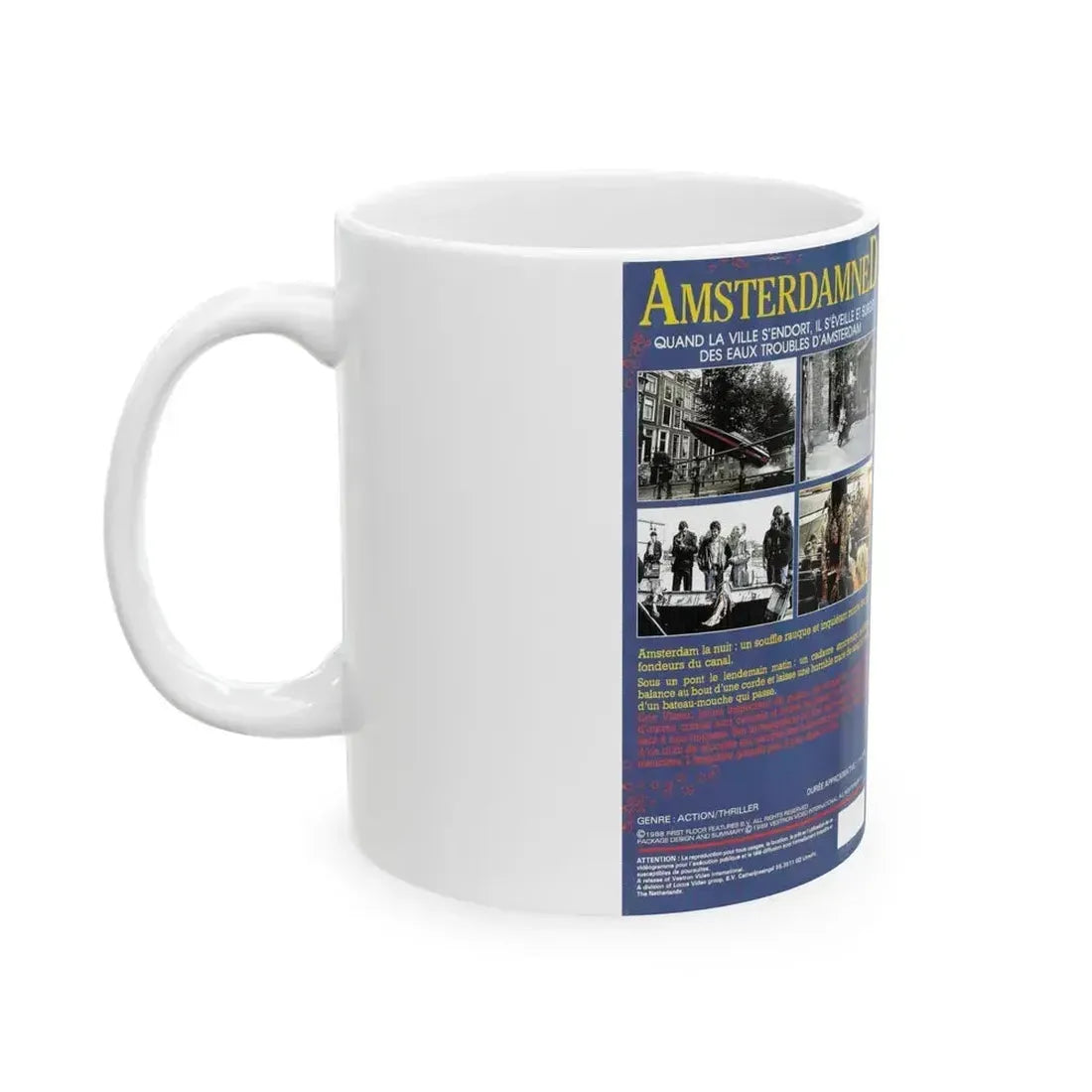 AMSTERDAMNED VERSION 3 (VHS COVER) - White Coffee Mug - Go Mug Yourself