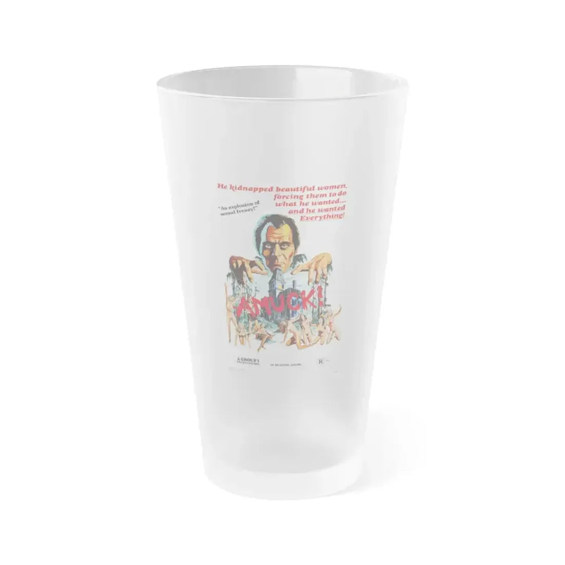 AMUCK! 1972 Movie Poster - Frosted Pint Glass 16oz Default Title - Go Mug Yourself