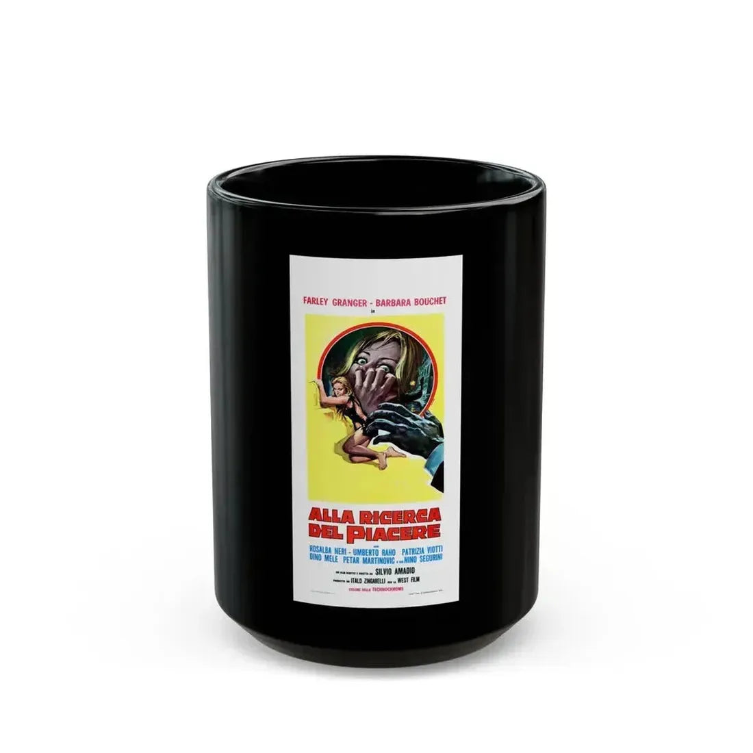 AMUCK! (ITALIAN) 1972 Movie Poster - Black Coffee Mug 15oz - Go Mug Yourself