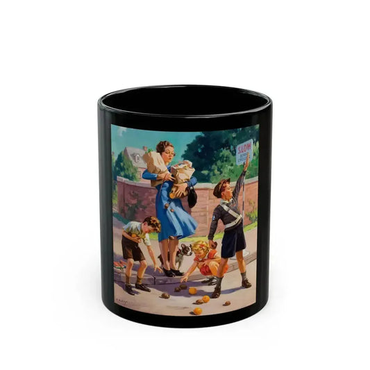 An Accident in the Cross Walk - Black Coffee Mug 11oz - Go Mug Yourself