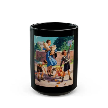 An Accident in the Cross Walk - Black Coffee Mug 15oz - Go Mug Yourself
