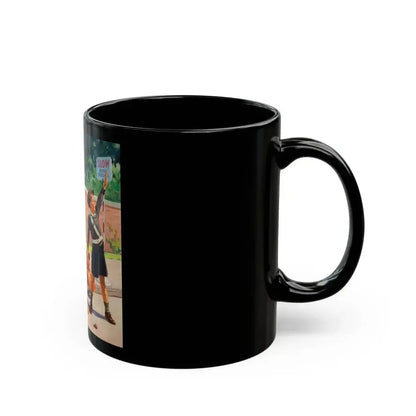 An Accident in the Cross Walk - Black Coffee Mug - Go Mug Yourself
