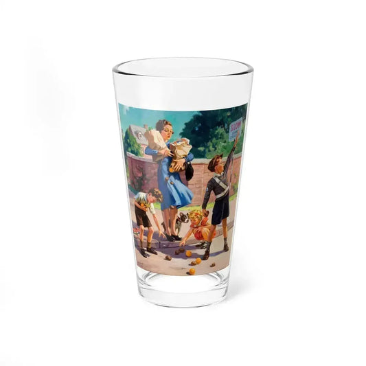 An Accident in the Cross Walk (Magazine Illustration) Pint Glass 16oz 16oz - Go Mug Yourself