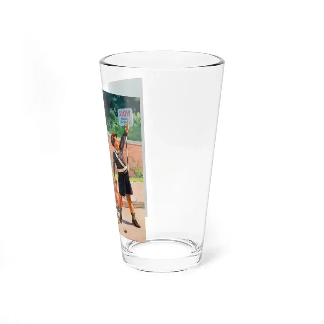 An Accident in the Cross Walk (Magazine Illustration) Pint Glass 16oz - Go Mug Yourself