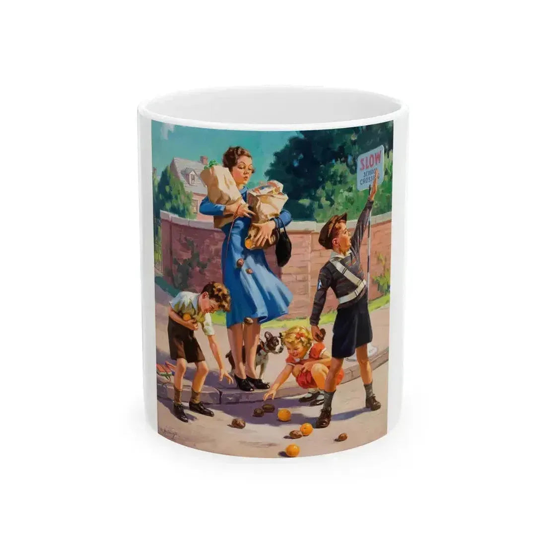 An Accident in the Cross Walk - White Coffee Mug 11oz - Go Mug Yourself