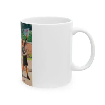 An Accident in the Cross Walk - White Coffee Mug - Go Mug Yourself