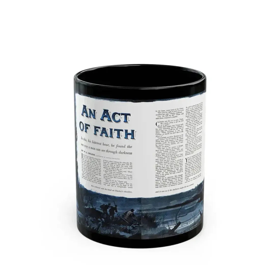 An Act Of Faith (1), Cosmopolitan, May 1953 - Black Coffee Mug 11oz - Go Mug Yourself