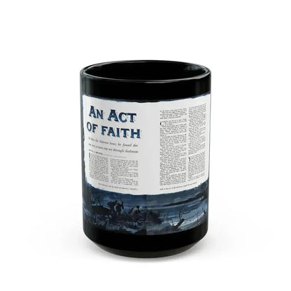 An Act Of Faith (1), Cosmopolitan, May 1953 - Black Coffee Mug 15oz - Go Mug Yourself