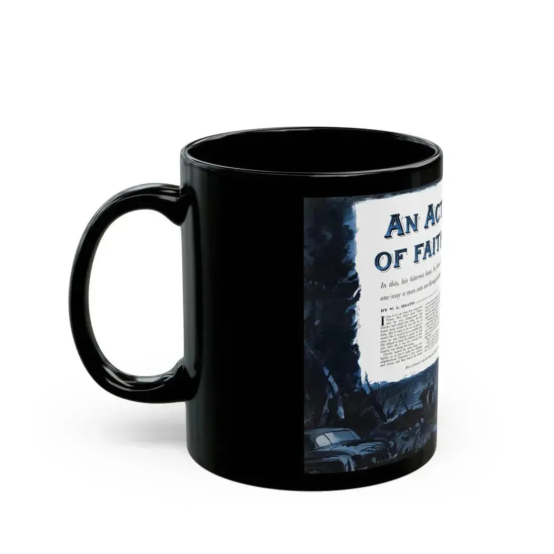 An Act Of Faith (1), Cosmopolitan, May 1953 - Black Coffee Mug - Go Mug Yourself