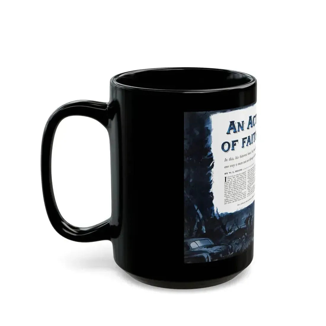 An Act Of Faith (1), Cosmopolitan, May 1953 - Black Coffee Mug - Go Mug Yourself