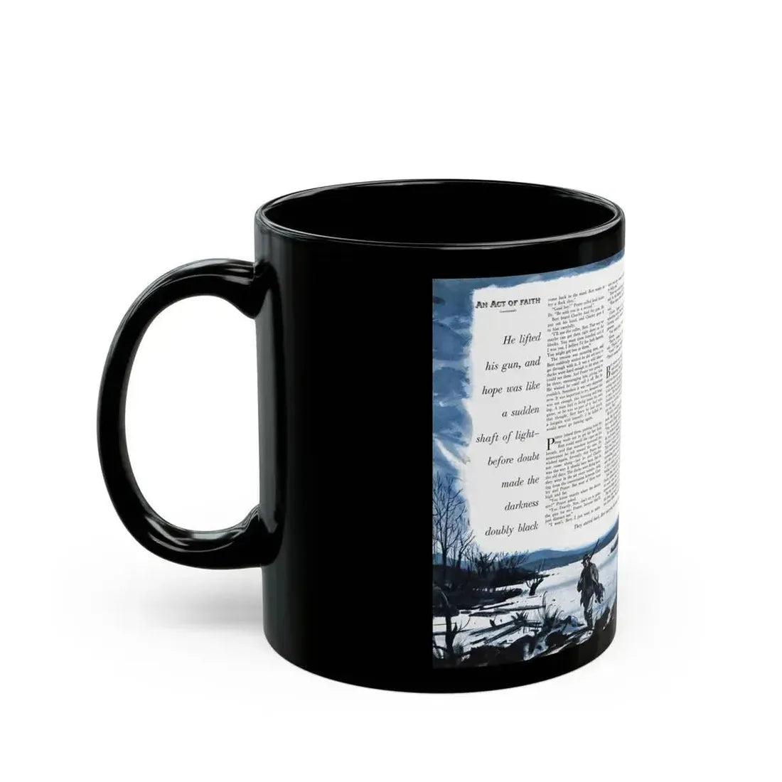 An Act Of Faith (3), Cosmopolitan, May 1953 - Black Coffee Mug - Go Mug Yourself