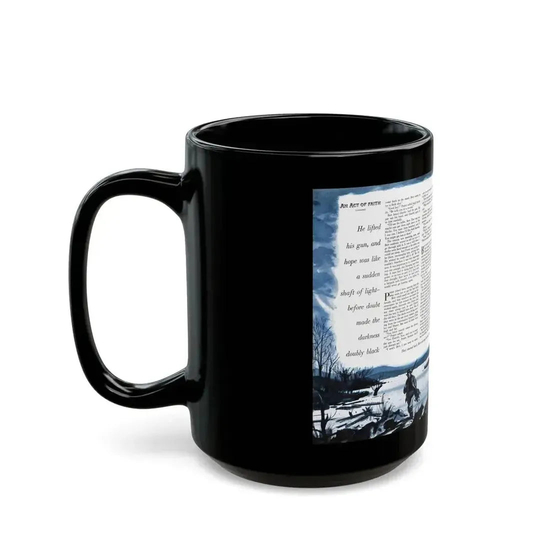 An Act Of Faith (3), Cosmopolitan, May 1953 - Black Coffee Mug - Go Mug Yourself