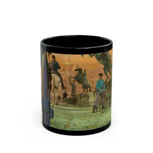 An Affair of Destiny, Saturday Evening Post interior illustration - Black Coffee Mug 11oz - Go Mug Yourself