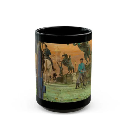 An Affair of Destiny, Saturday Evening Post interior illustration - Black Coffee Mug 15oz - Go Mug Yourself