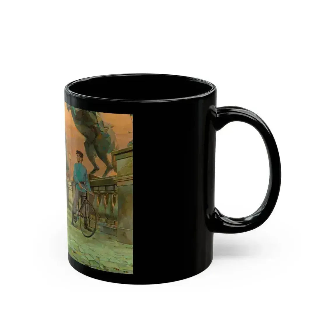 An Affair of Destiny, Saturday Evening Post interior illustration - Black Coffee Mug - Go Mug Yourself
