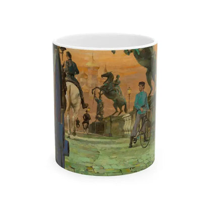 An Affair of Destiny, Saturday Evening Post interior illustration - White Coffee Mug 11oz - Go Mug Yourself