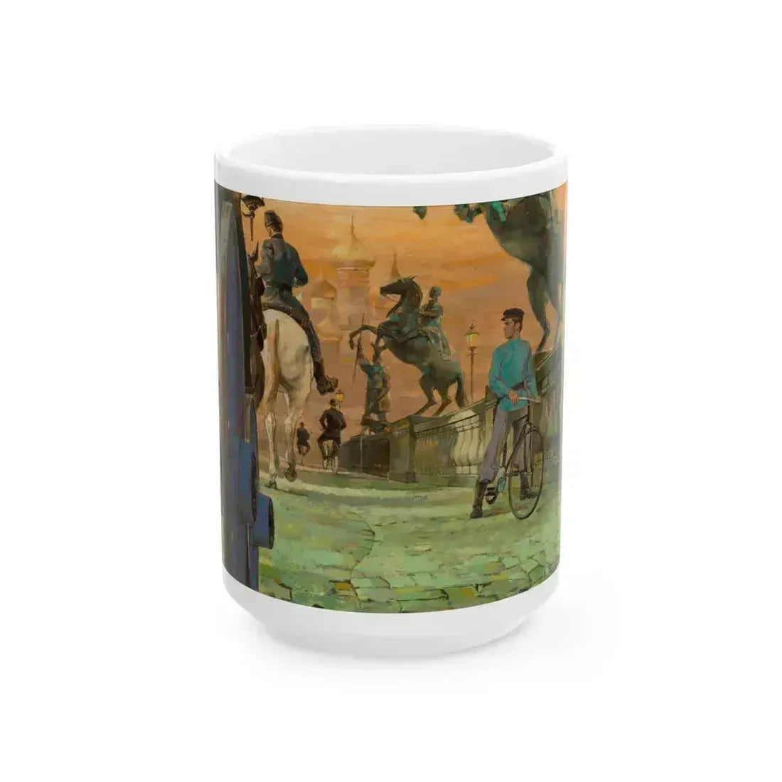 An Affair of Destiny, Saturday Evening Post interior illustration - White Coffee Mug 15oz - Go Mug Yourself