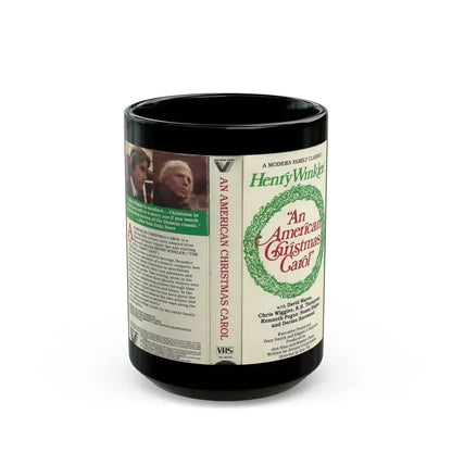 AN AMERICAN CHRISTMAS CAROL HENRY WINKLER (VHS COVER) - Black Coffee Mug 15oz - Go Mug Yourself
