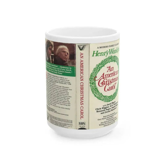 AN AMERICAN CHRISTMAS CAROL HENRY WINKLER (VHS COVER) - White Coffee Mug 15oz - Go Mug Yourself