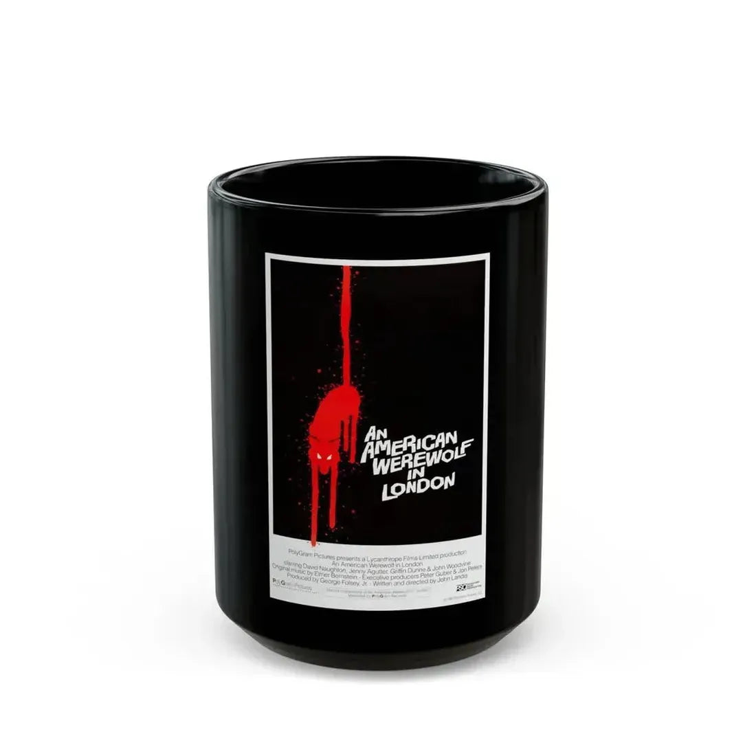 AN AMERICAN WEREWOLF IN LONDON (4) 1981 Movie Poster - Black Coffee Mug 15oz - Go Mug Yourself