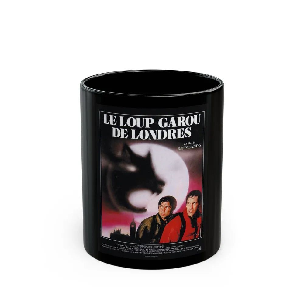 AN AMERICAN WEREWOLF IN LONDON (FRENCH) 1981 Movie Poster - Black Coffee Mug-11oz-Go Mug Yourself