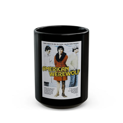 AN AMERICAN WEREWOLF IN LONDON (GERMAN) 1981 Movie Poster - Black Coffee Mug-15oz-Go Mug Yourself