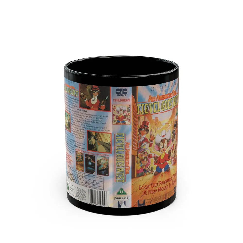 AN AMERICAN0TAIL FIEVEL GOES WEST (VHS COVER) - Black Coffee Mug-11oz-Go Mug Yourself