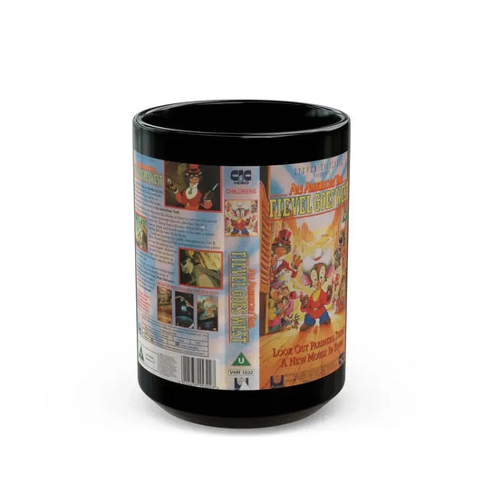 AN AMERICAN0TAIL FIEVEL GOES WEST (VHS COVER) - Black Coffee Mug 15oz - Go Mug Yourself