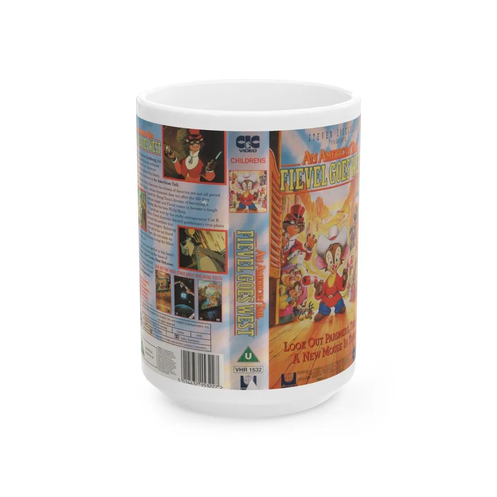 AN AMERICAN0TAIL FIEVEL GOES WEST (VHS COVER) - White Coffee Mug-15oz-Go Mug Yourself