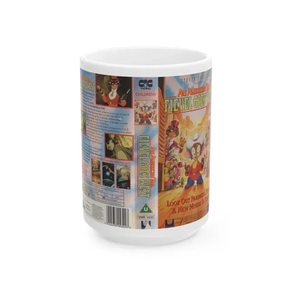 AN AMERICAN0TAIL FIEVEL GOES WEST (VHS COVER) - White Coffee Mug 15oz - Go Mug Yourself