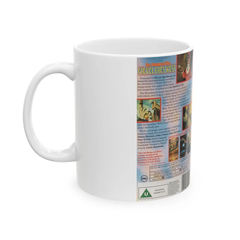 AN AMERICAN0TAIL FIEVEL GOES WEST (VHS COVER) - White Coffee Mug-Go Mug Yourself