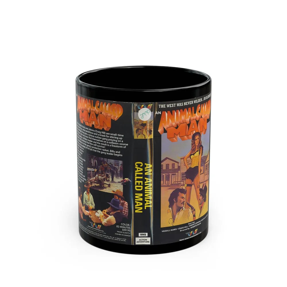 AN ANIMAL CALLED MAN (VHS COVER) - Black Coffee Mug-11oz-Go Mug Yourself