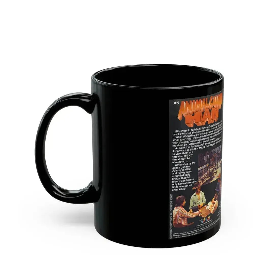 AN ANIMAL CALLED MAN (VHS COVER) - Black Coffee Mug - Go Mug Yourself
