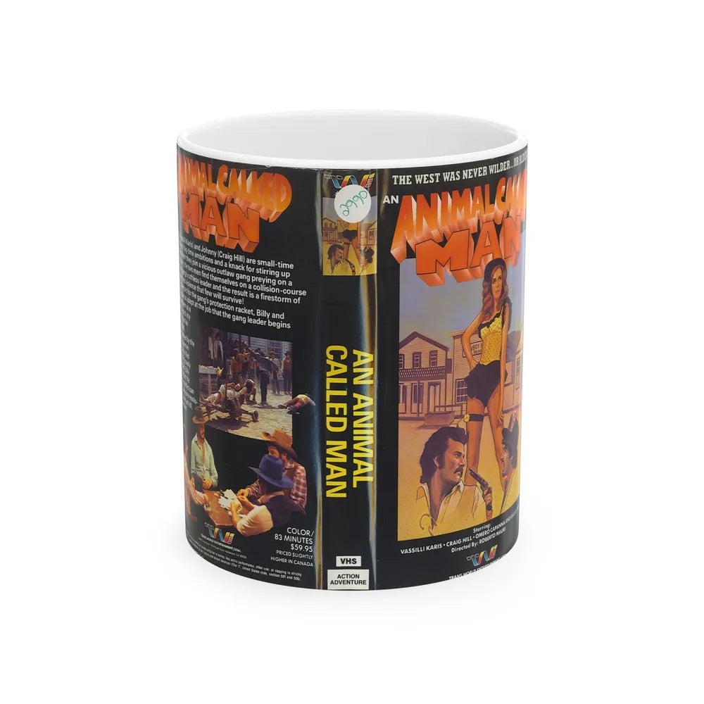 AN ANIMAL CALLED MAN (VHS COVER) - White Coffee Mug-11oz-Go Mug Yourself