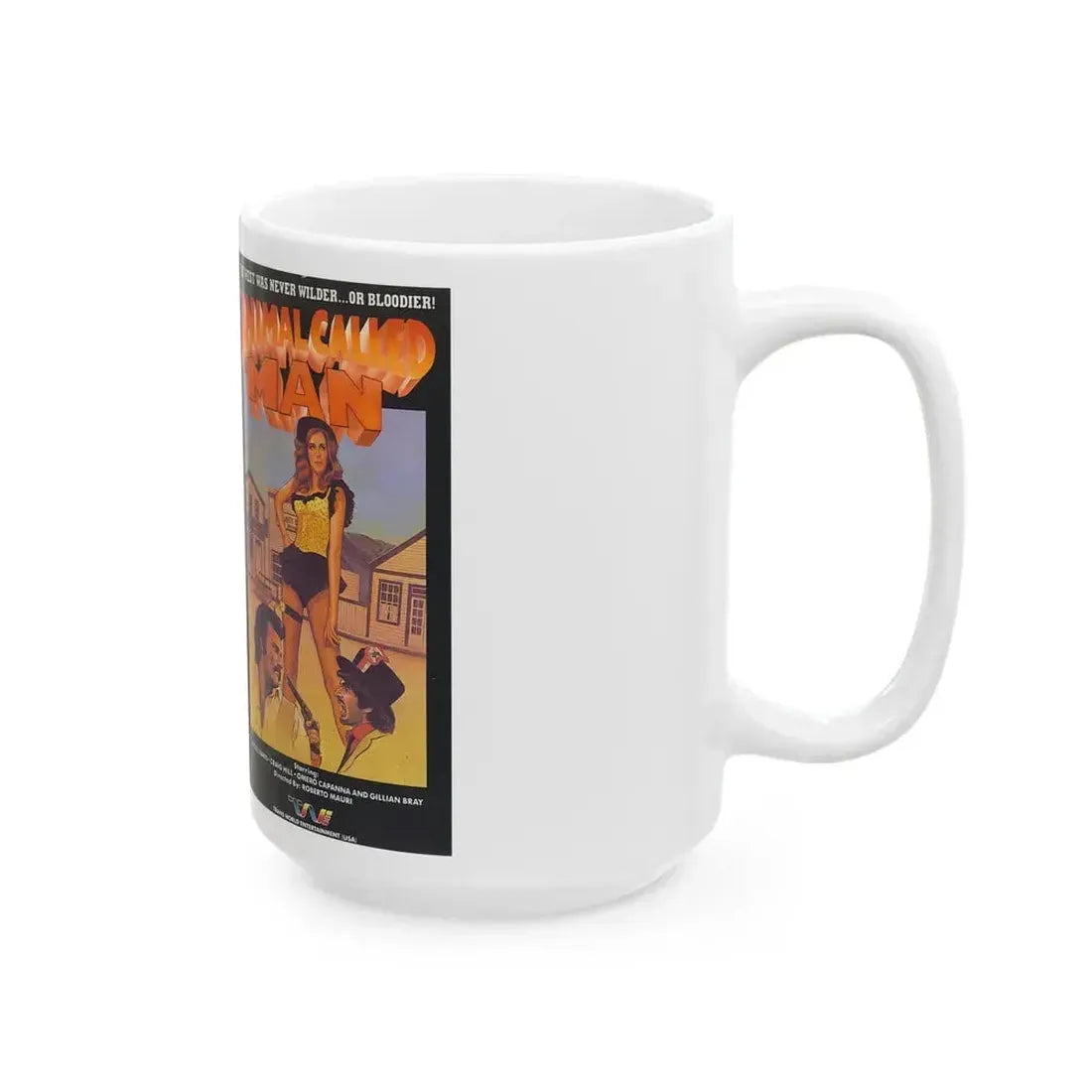 AN ANIMAL CALLED MAN (VHS COVER) - White Coffee Mug - Go Mug Yourself