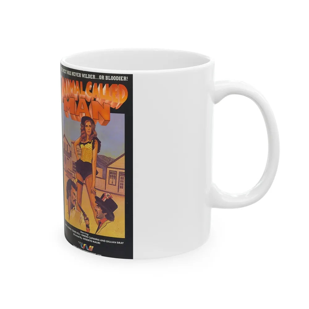 AN ANIMAL CALLED MAN (VHS COVER) - White Coffee Mug-Go Mug Yourself