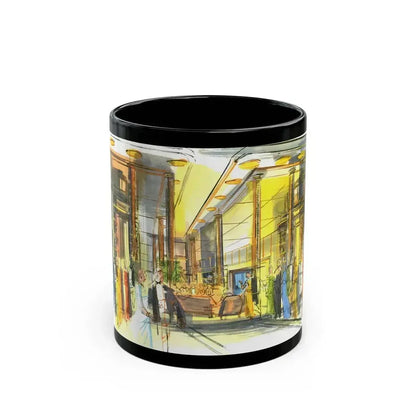 An article about shopping on the Queen Mary, Esquire , 1954 - Black Coffee Mug 11oz - Go Mug Yourself