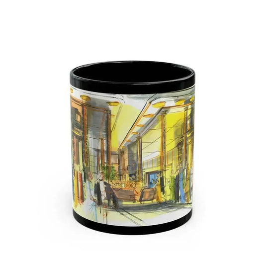 An article about shopping on the Queen Mary, Esquire , 1954 - Black Coffee Mug 11oz - Go Mug Yourself