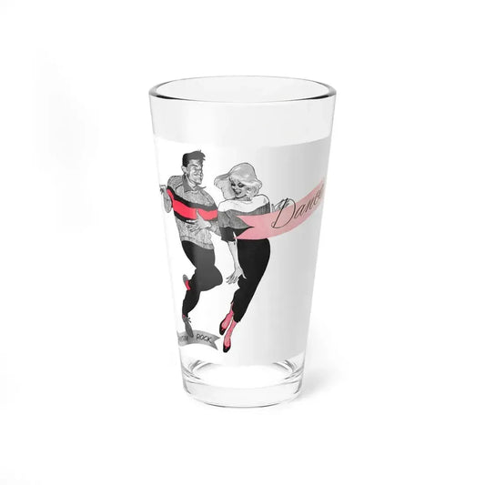 An article on dance steps, Woman's Own magazine, 1959 (Magazine Illustration) Pint Glass 16oz 16oz - Go Mug Yourself