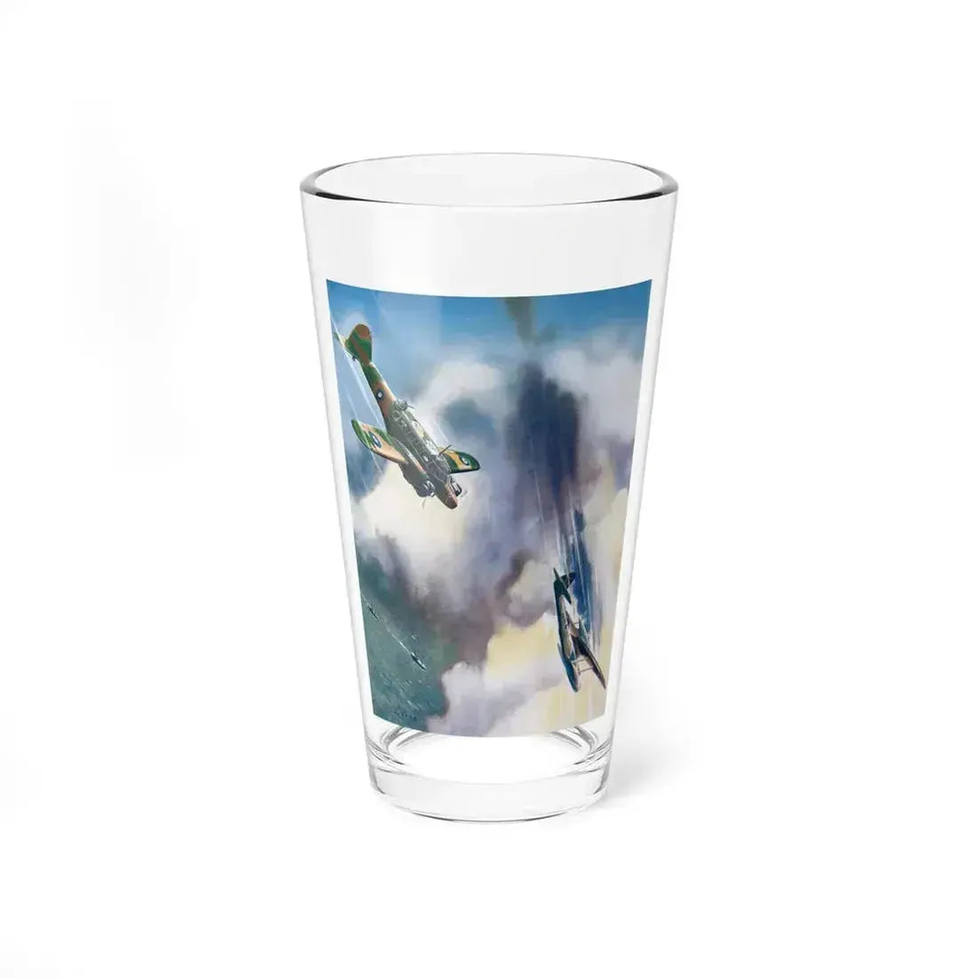 An Avro Anson of the Coastal Command destroys a Dornier, The Wonder Book Of The R.A.F (Magazine Illustration) Pint Glass 16oz 16oz - Go Mug Yourself