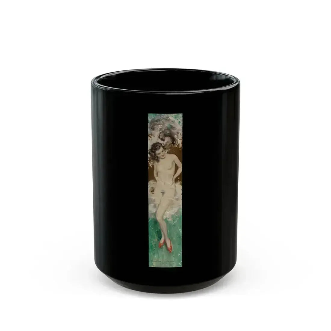 An Elegant Nude, 1934 - Black Coffee Mug 15oz - Go Mug Yourself