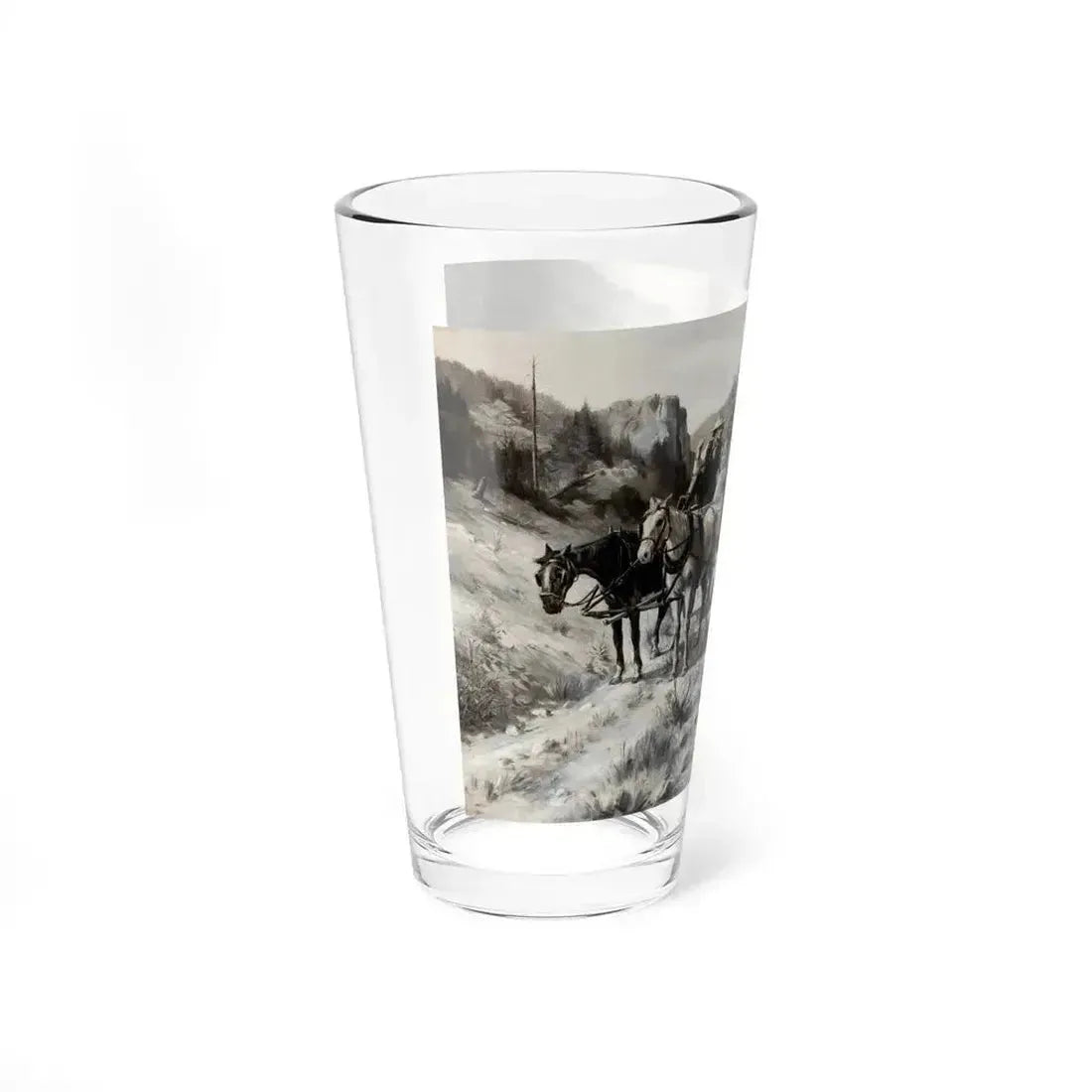 An Encounter on the Trail, 1914 (Magazine Illustration) Pint Glass 16oz - Go Mug Yourself