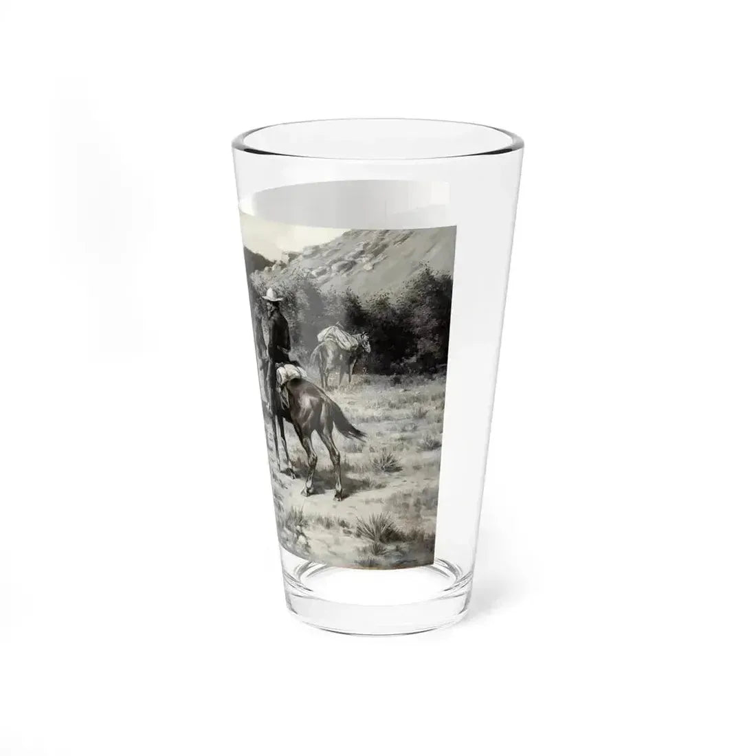 An Encounter on the Trail, 1914 (Magazine Illustration) Pint Glass 16oz - Go Mug Yourself