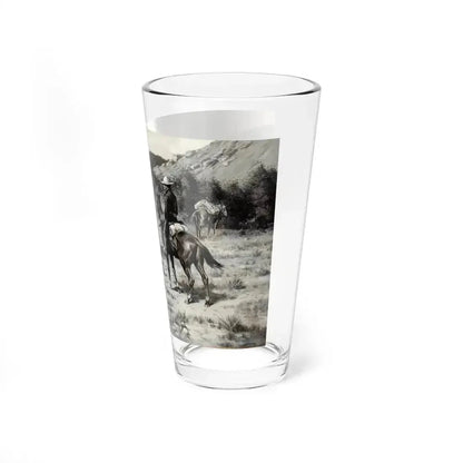 An Encounter on the Trail, 1914 (Magazine Illustration) Pint Glass 16oz - Go Mug Yourself