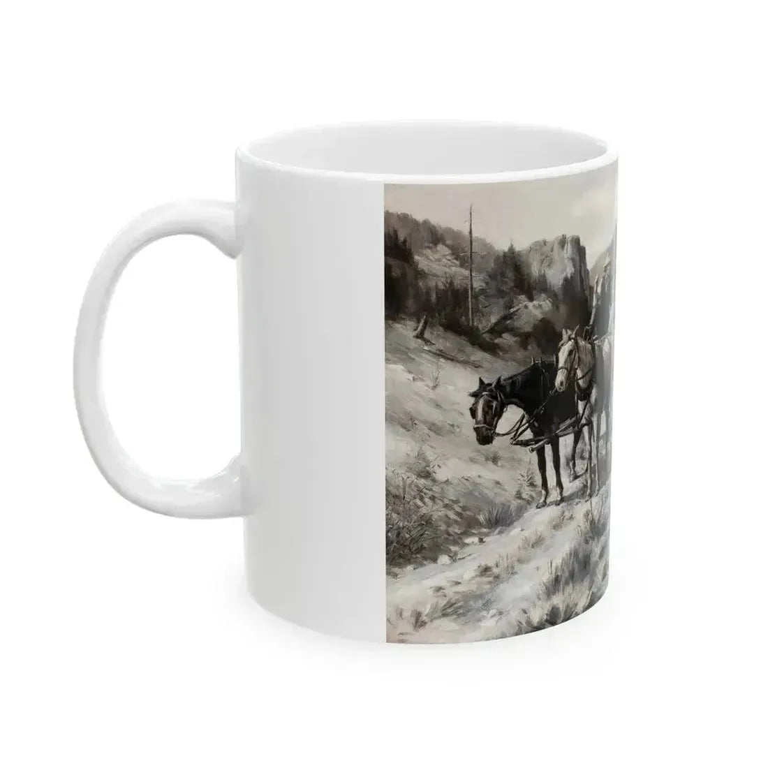 An Encounter on the Trail, 1914 - White Coffee Mug - Go Mug Yourself