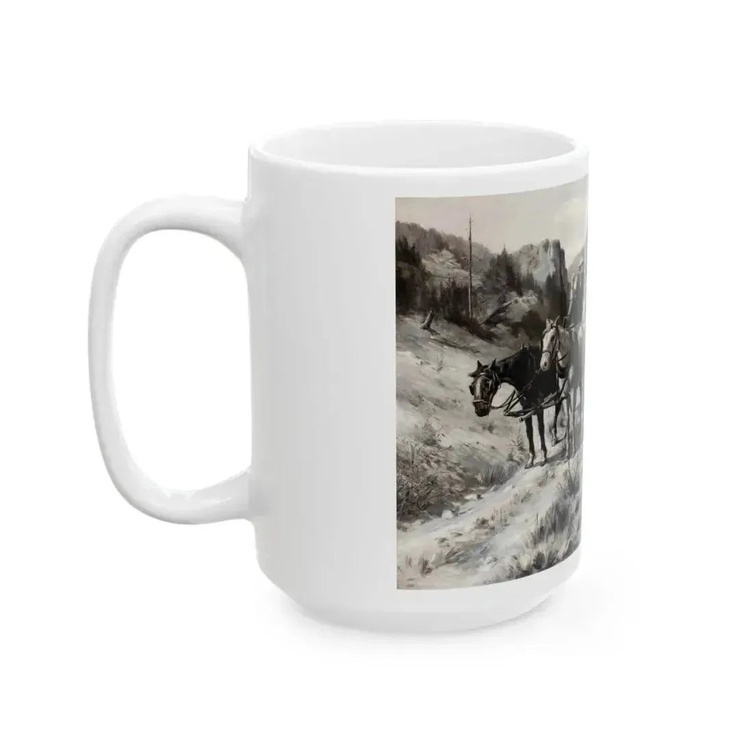 An Encounter on the Trail, 1914 - White Coffee Mug - Go Mug Yourself