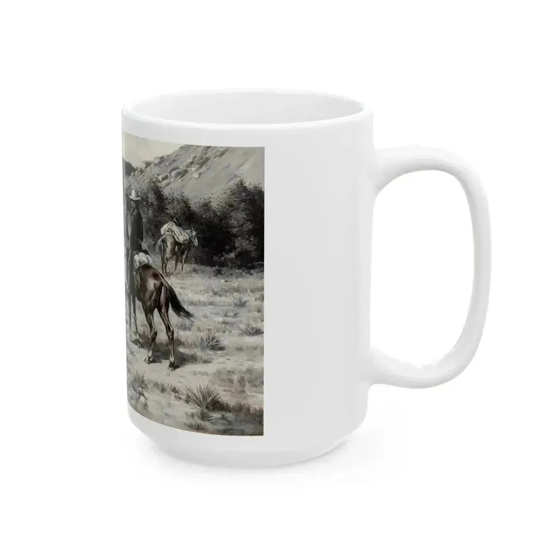 An Encounter on the Trail, 1914 - White Coffee Mug - Go Mug Yourself